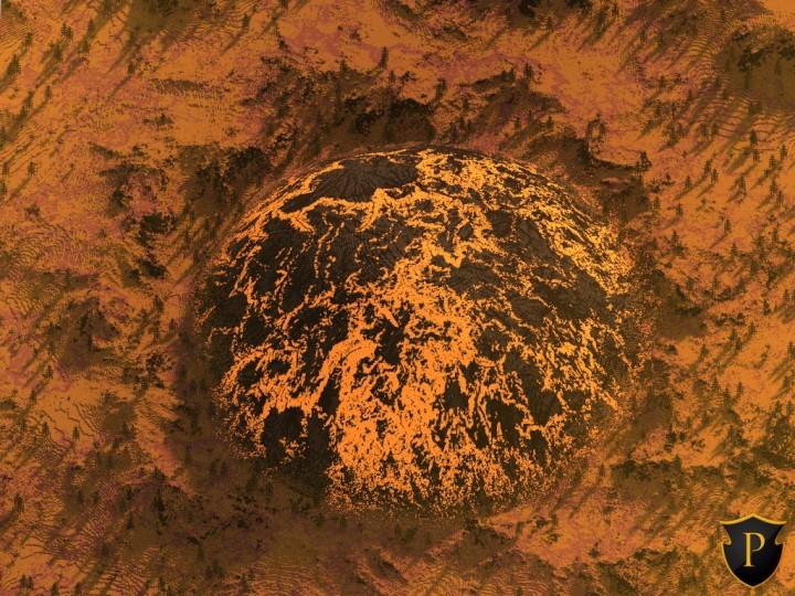 Another planet crashed here.