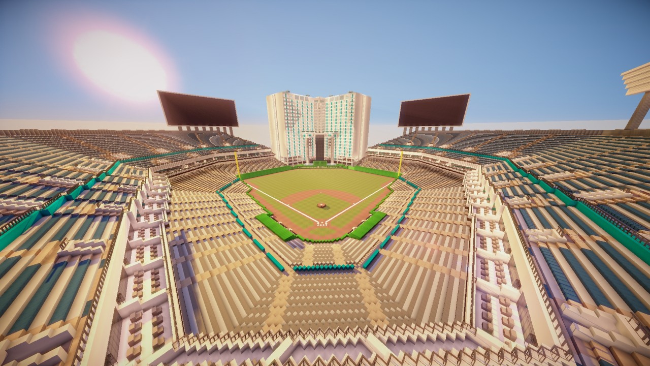 Full Scale Major League Baseball Stadium Minecraft Map