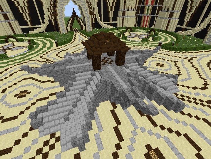 Large Wooden and Sandstone Spawn Minecraft Map