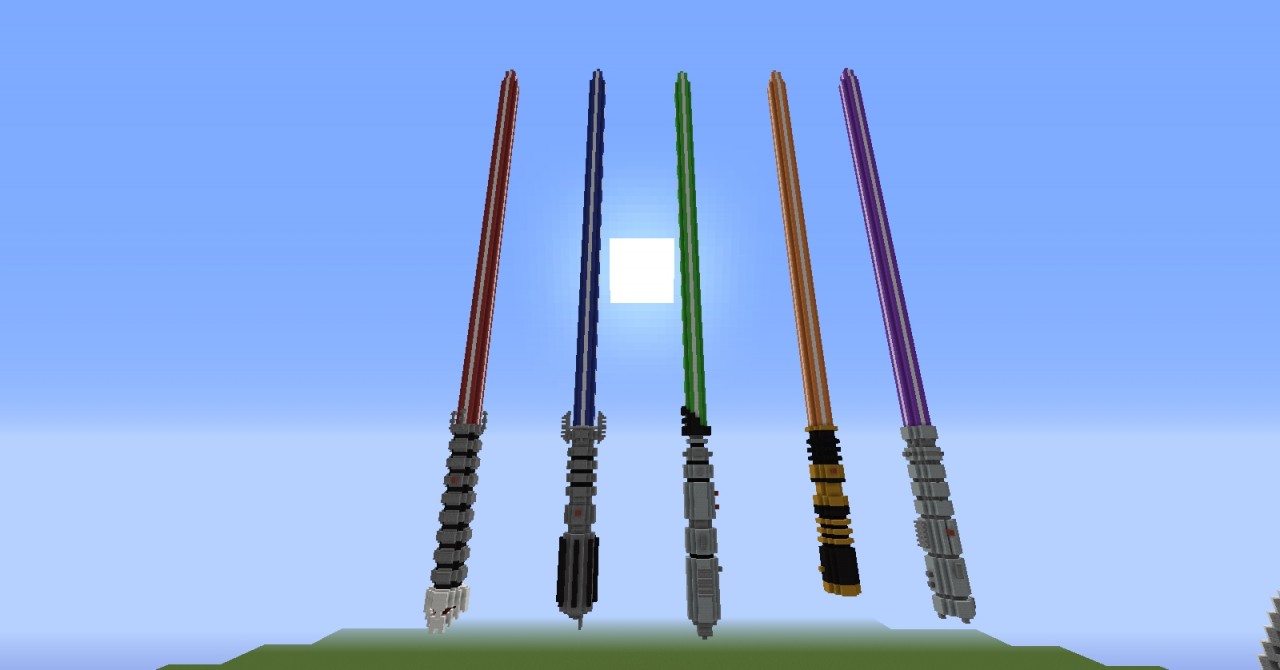 How to make a lightsaber in minecraft