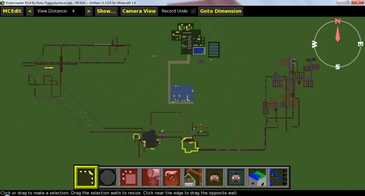 Rollercoaster 1.4 on MCEdit