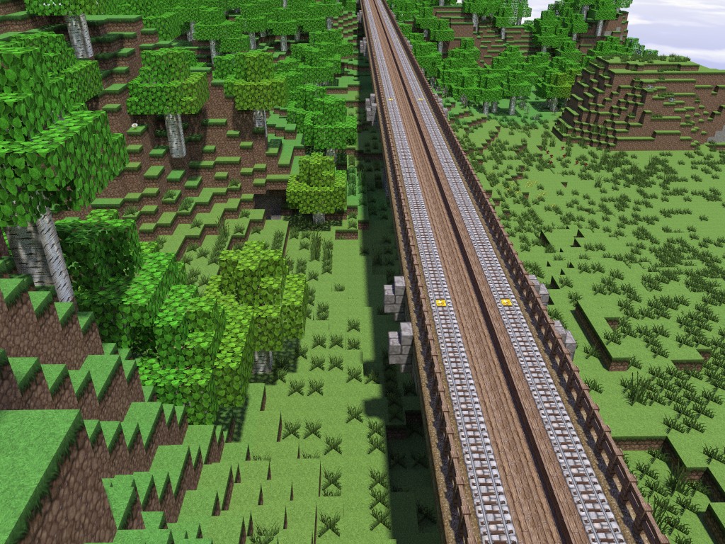 Survival railroad / railway / railstation Minecraft Map