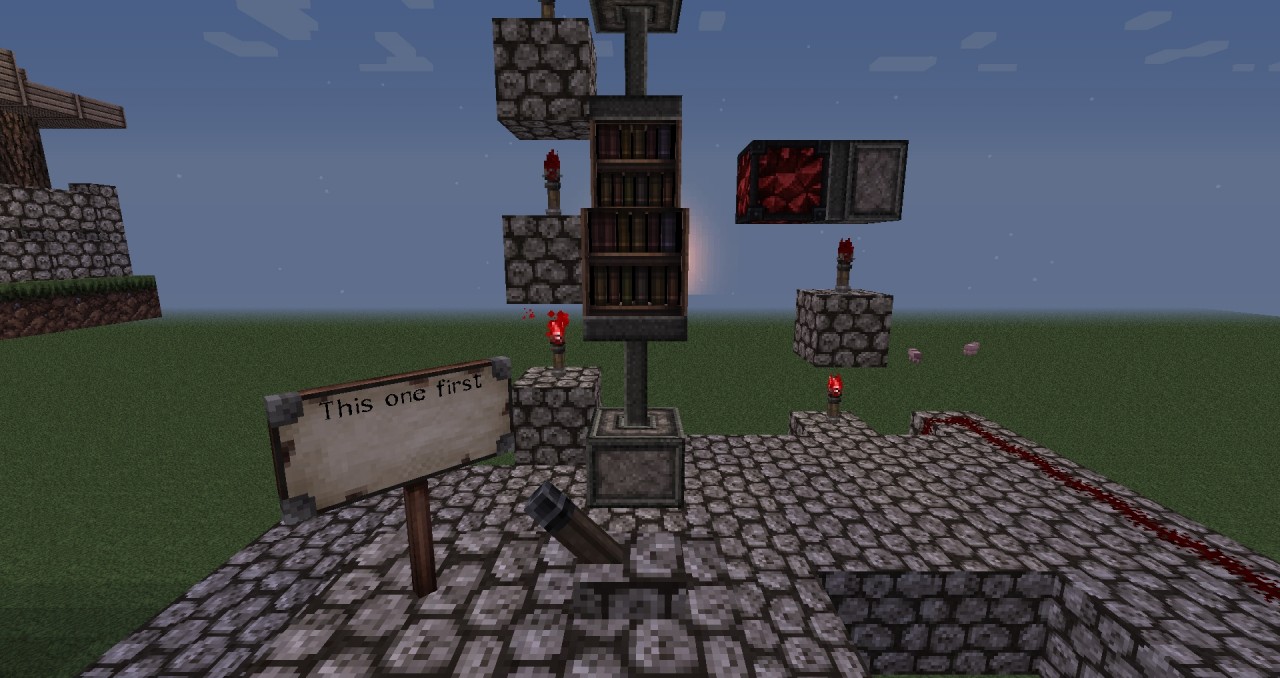 Hidden bookshelf door Minecraft Map