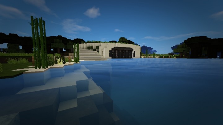 A partial land and underwater home