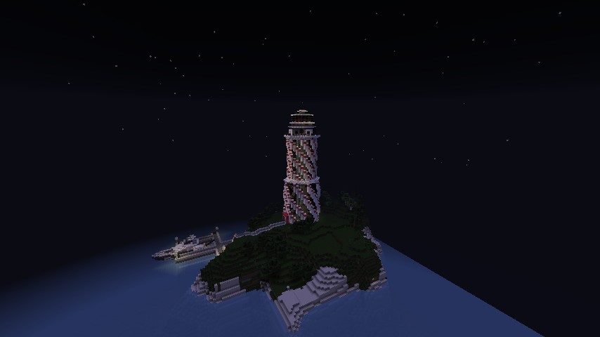 Futuristic Redstone Lighthouse Minecraft Map
