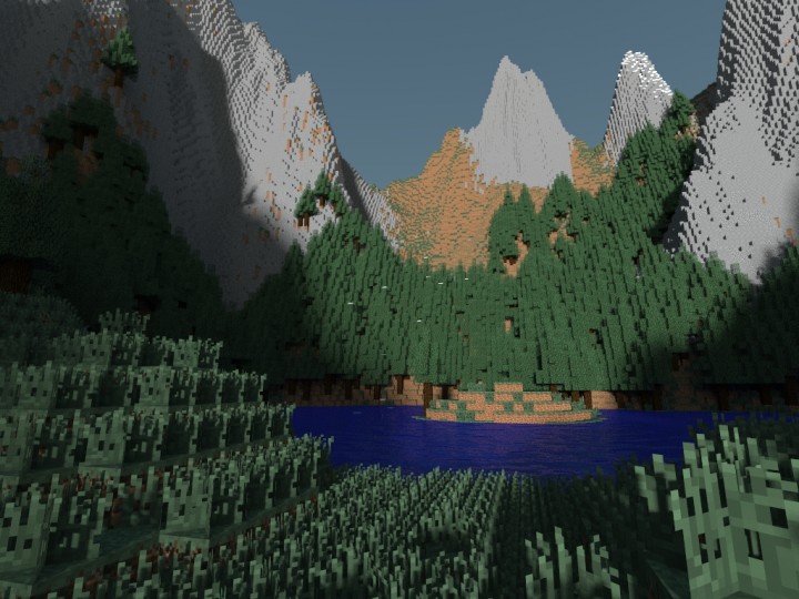 Random Mountain Valley Minecraft Map