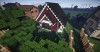 A view of the wooded backyard in keeping with the country-esque look of the house.