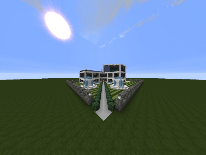 Modern white house! Minecraft Map