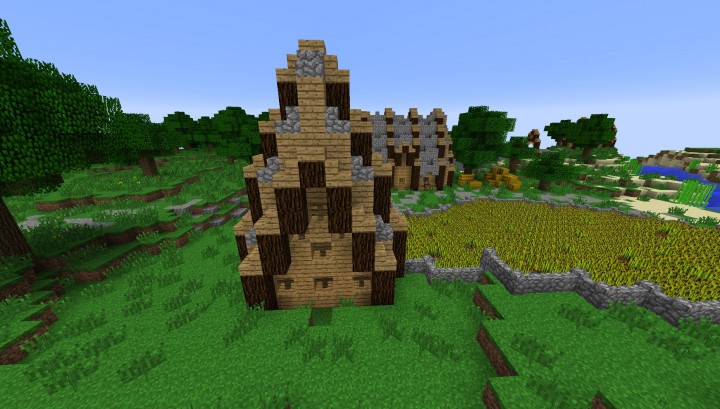 Large Rustic Inn and Small Rustic House Minecraft Map