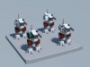 Back left to front right Grenadier type, Missile type, C3 type, Assault type.