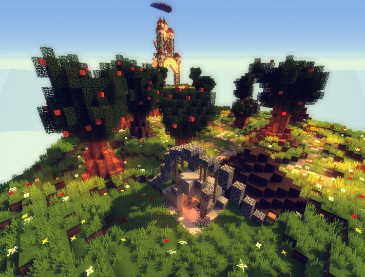 The Temple Of PowerSpawn Skyblock Minecraft Map