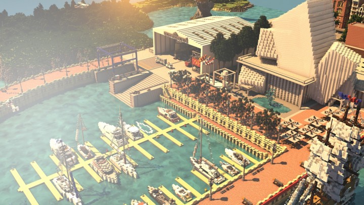 Overview of the marina - Render by Headshotwar