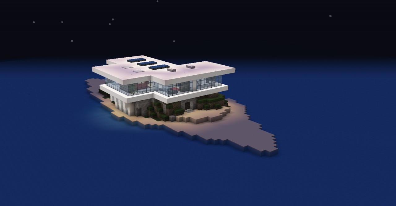 Modern Island House Minecraft Map
