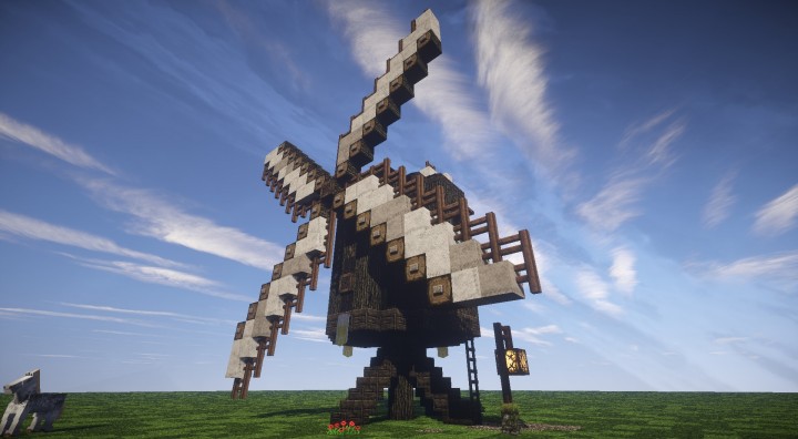 Minecraft Tutorial | Wooden Windmill - Hölzerne Windmühle Minecraft Project