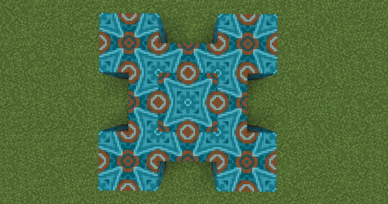 Cyan Glazed Terracotta Revisited Minecraft Texture Pack