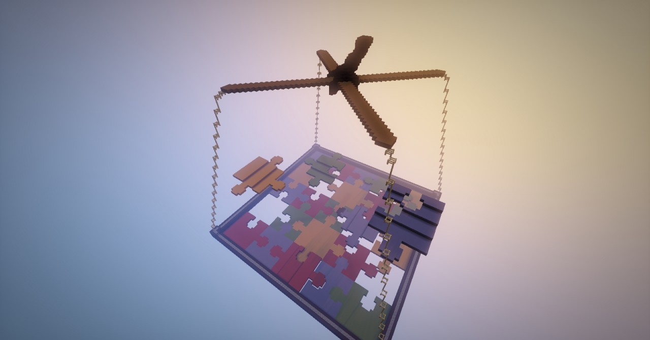 Jigsaw Falling Into Place Concept 3D Build Minecraft Map