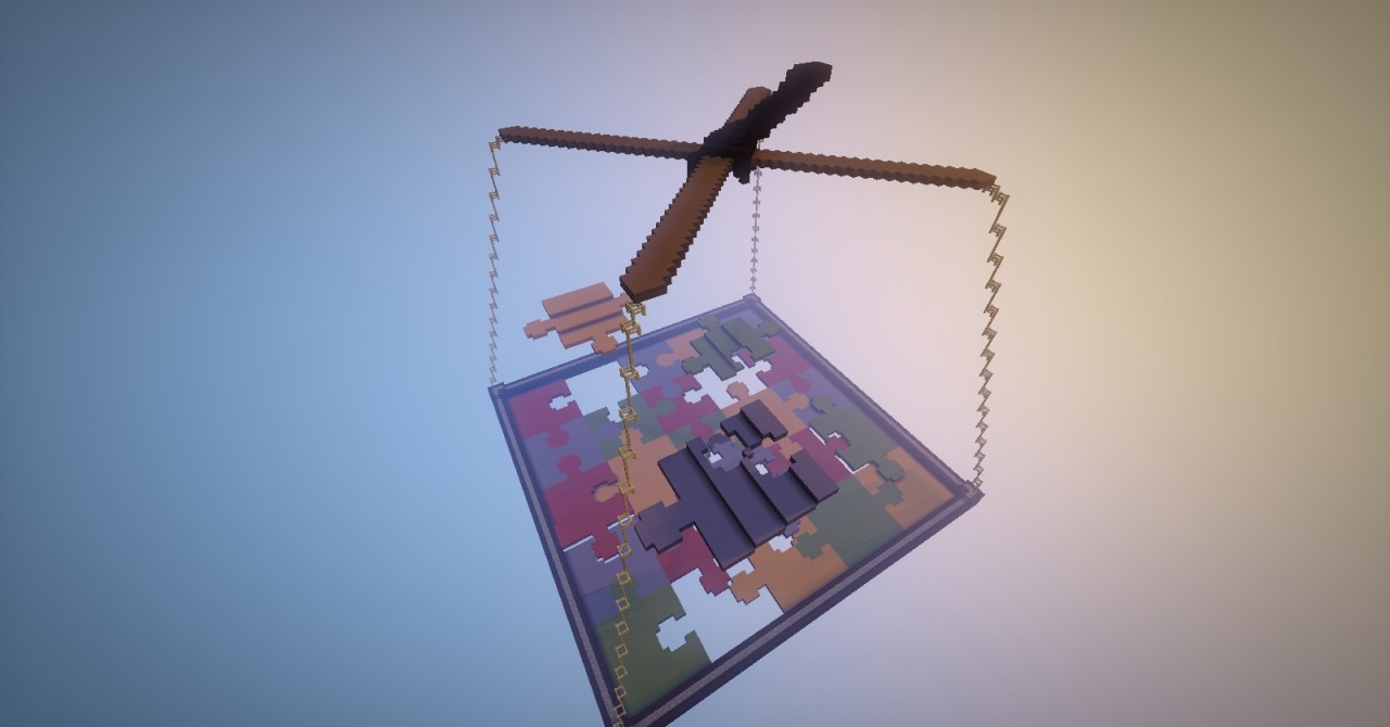 Jigsaw Falling Into Place Concept 3D Build Minecraft Map
