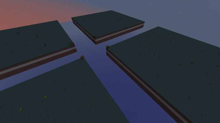 The four chests in the center of the four islands.