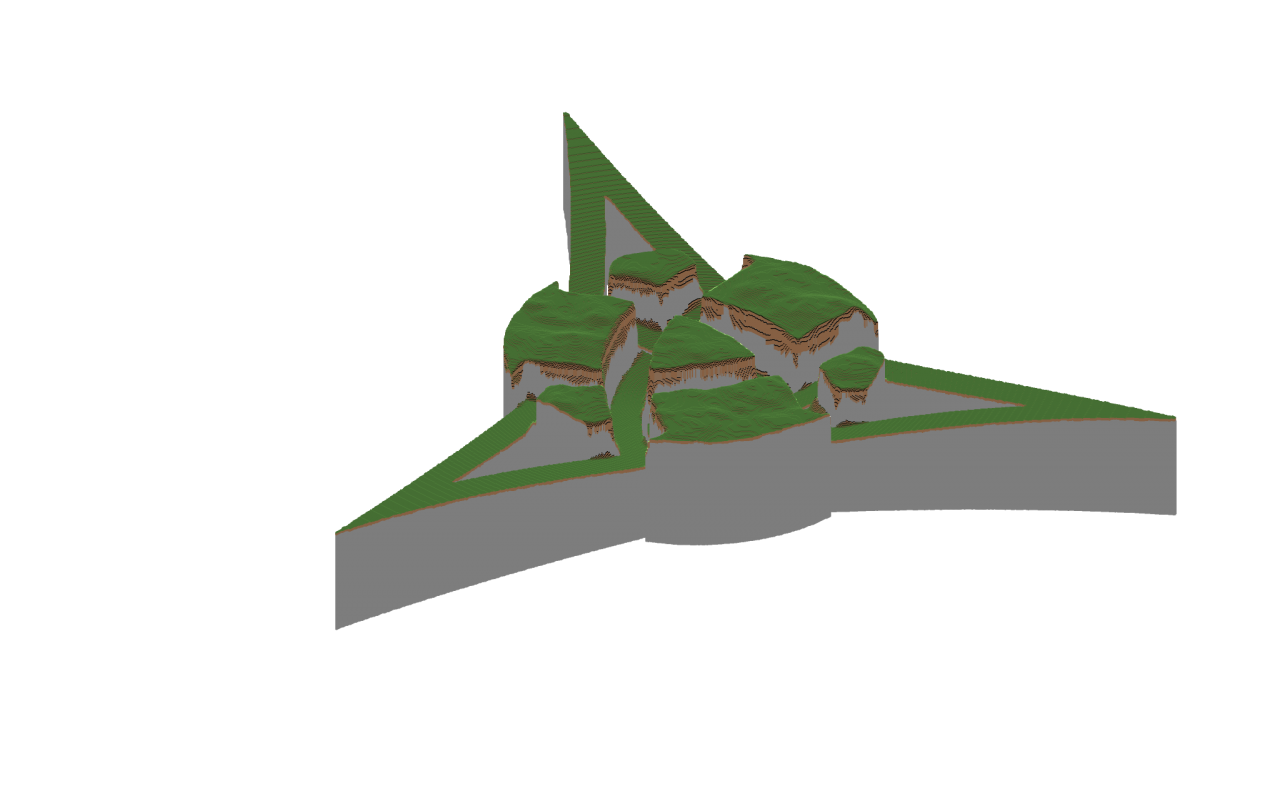 The landscape in the form of a pattern Minecraft Map