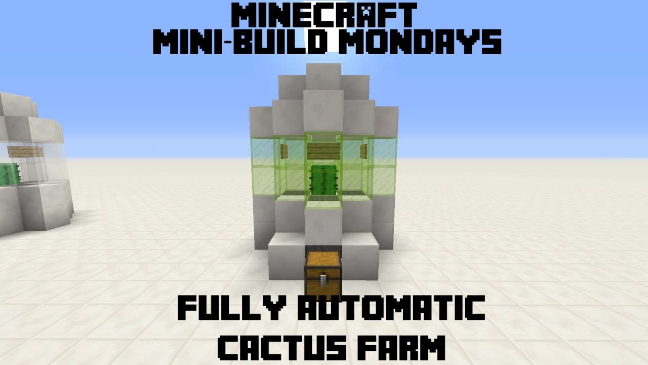 100 Automatic Cactus Farm Compact Survival Friendly Minecraft Blog