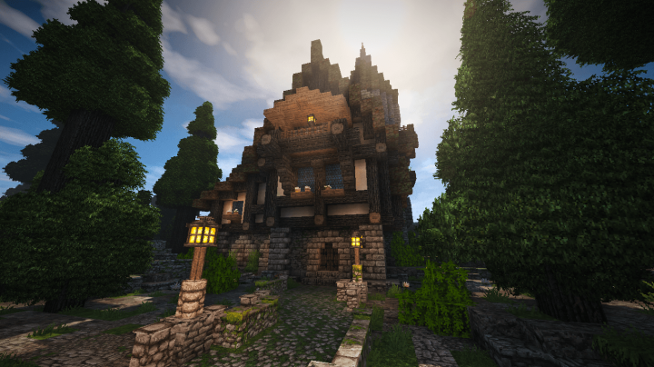 Medieval Village Tavern (Timelapse + Download) Minecraft Map