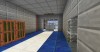 Hallway exit door design.