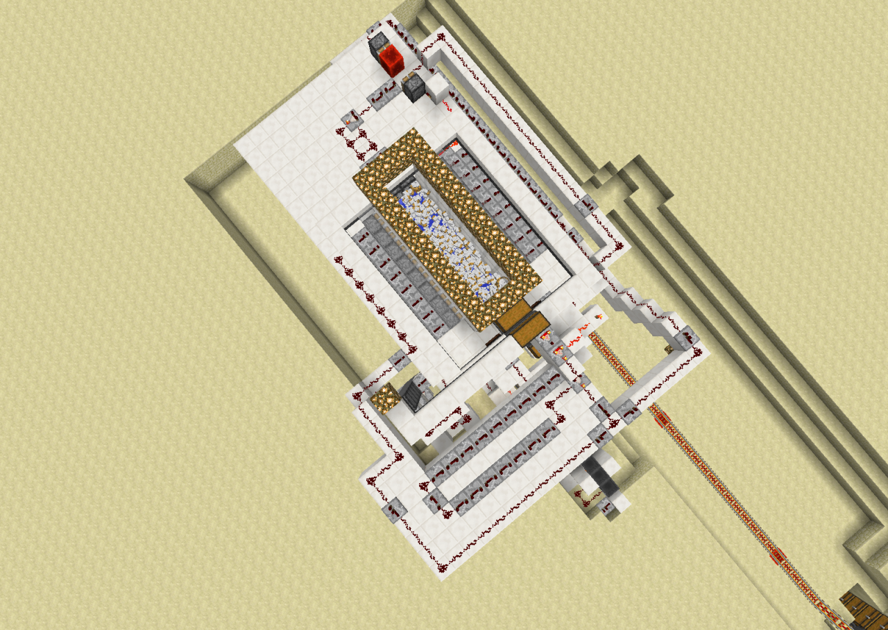 fully automatic raw chicken farm with sorting and transport Minecraft Map