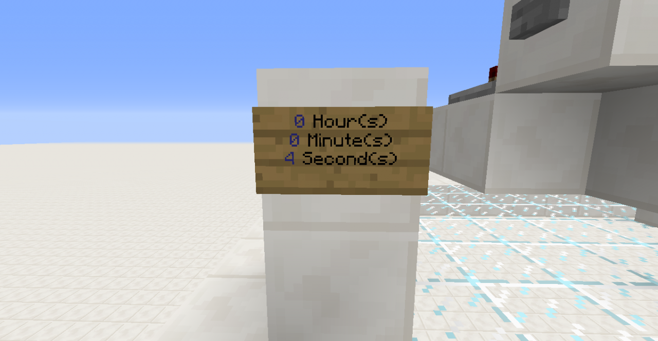 Calculate time from just seconds w/h timer Minecraft Map