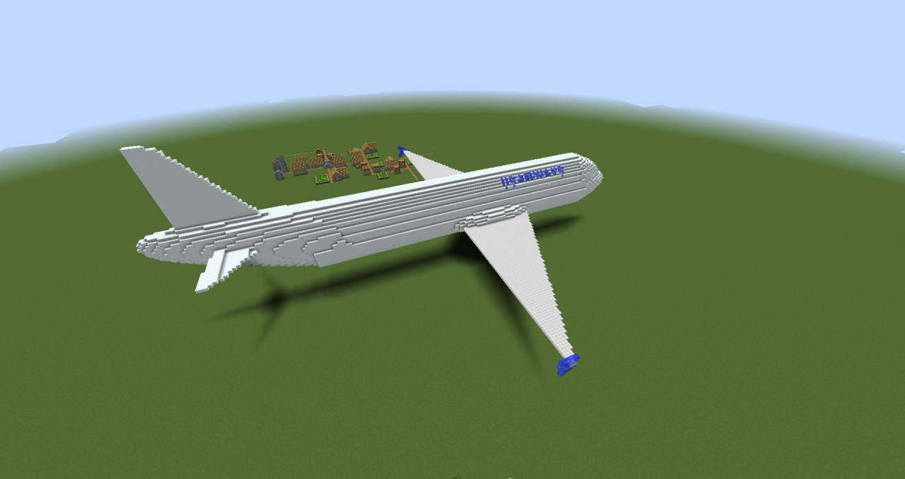 A320 airplane model Tinkercad Minecraft Map