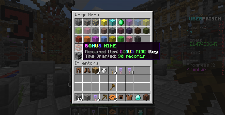 Prison Warp Menu