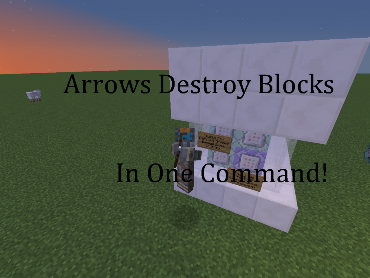 Arrows Damage Blocks IN ONE COMMAND! Minecraft Project