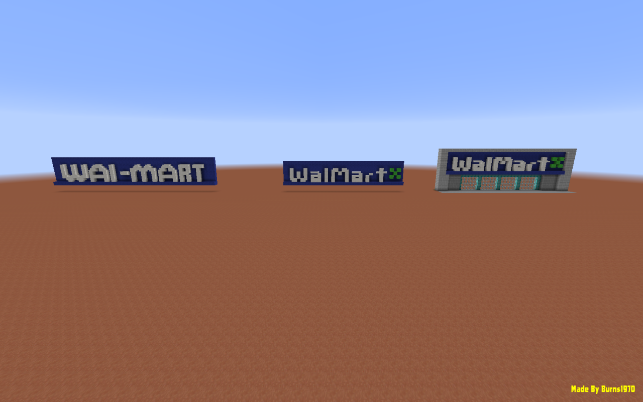Walmart Signs Minecraft Map