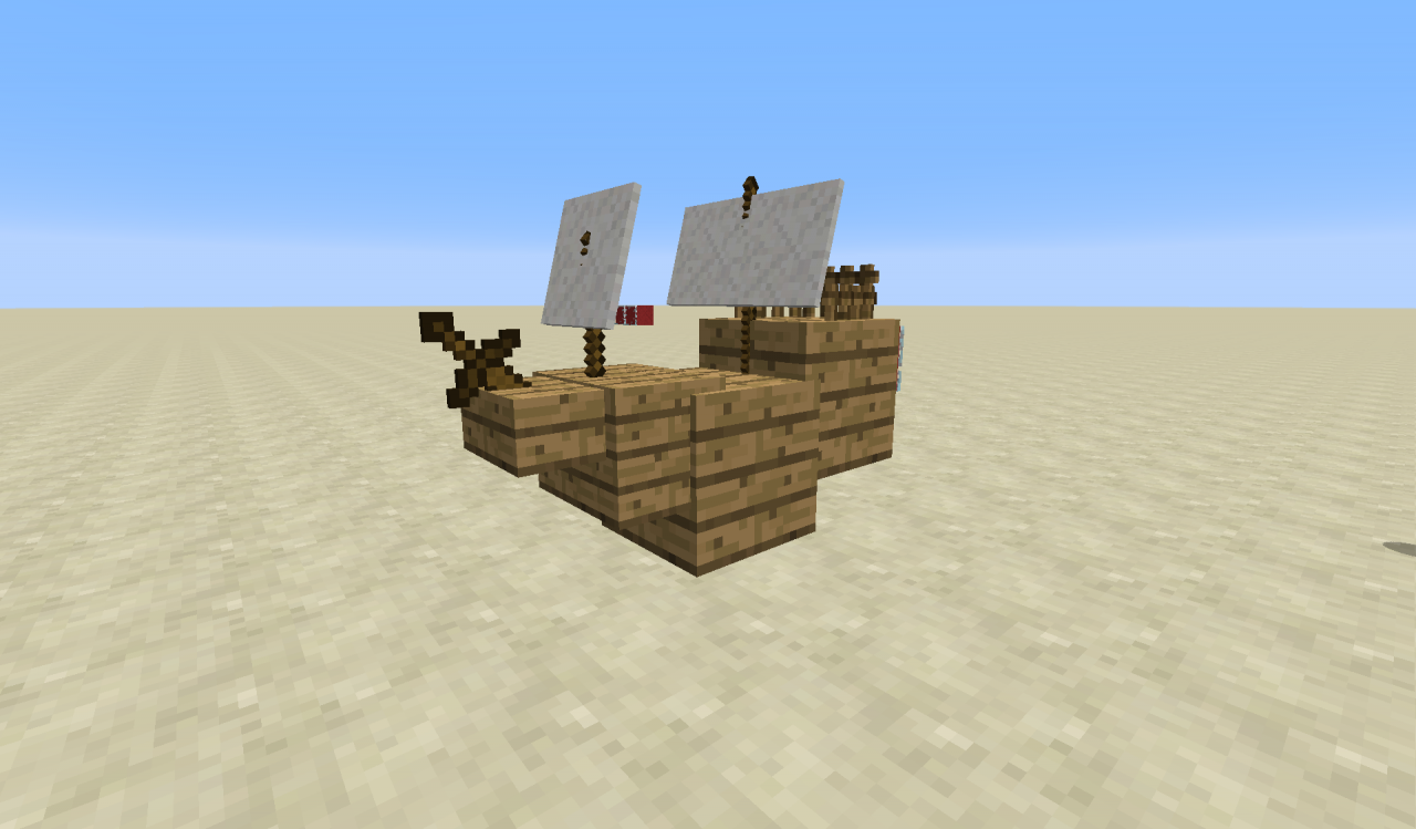 Command block furniture creation (miniature boat / wagon) Minecraft Map