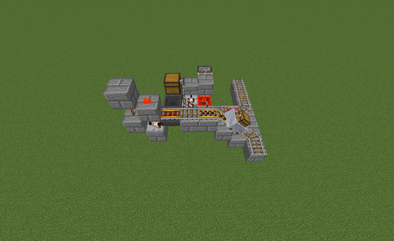 Minecart with chest relay station Minecraft Map
