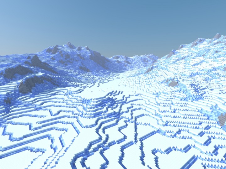Glacier world [+ Download] Minecraft Map