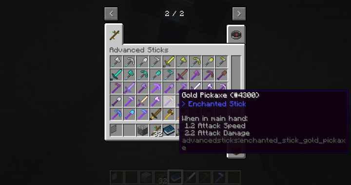 Advanced Sticks Minecraft Mod