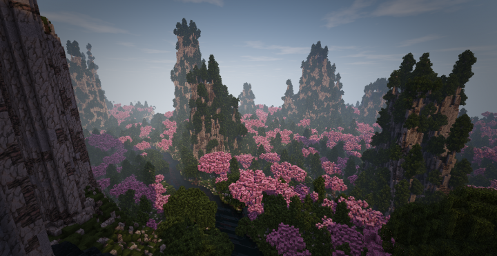 heres a view from a cliffside cave which features an ungerground lake and river which feeds the large lake