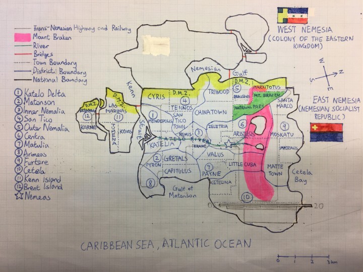 Map of the island.