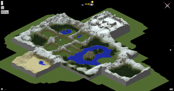 Dynmap of the terrain.