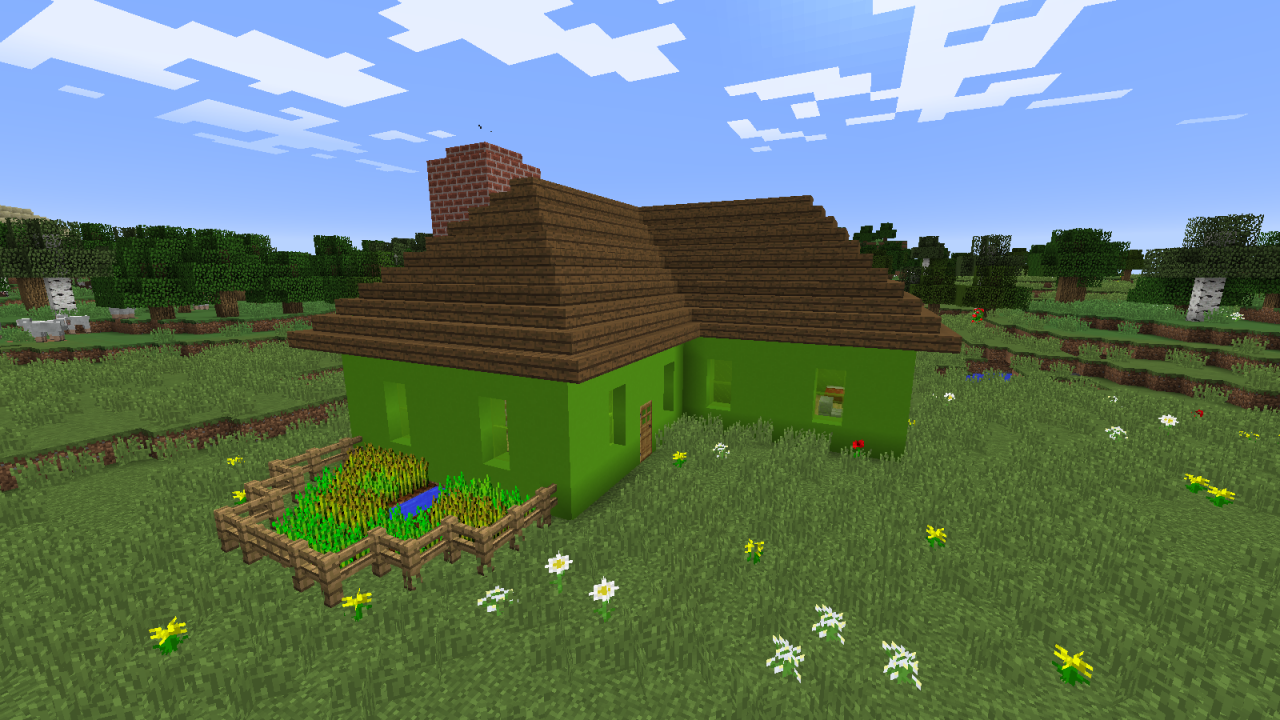 Green Concrete House Minecraft Map