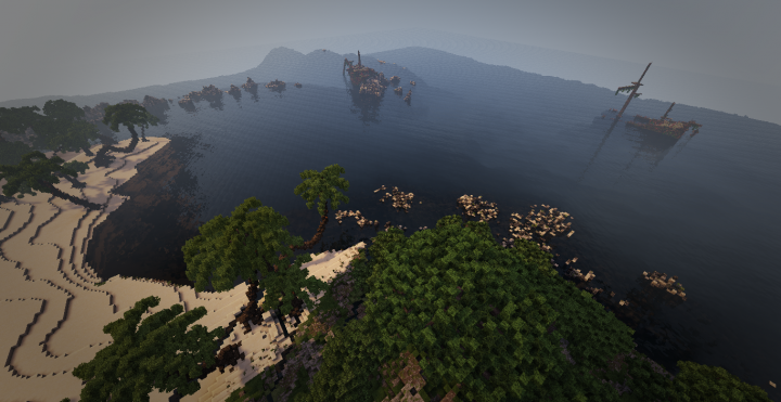 a nice photo of the ship wreck but the trees are different now