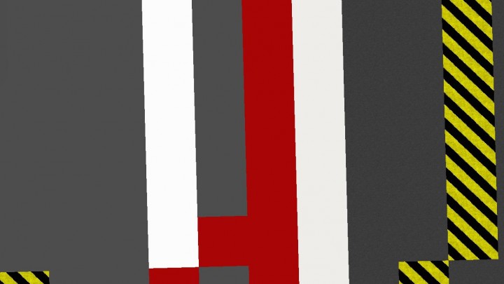 from left to right grey wool, white wool, grey wool, red wool, quartz, cobblestone, sponge