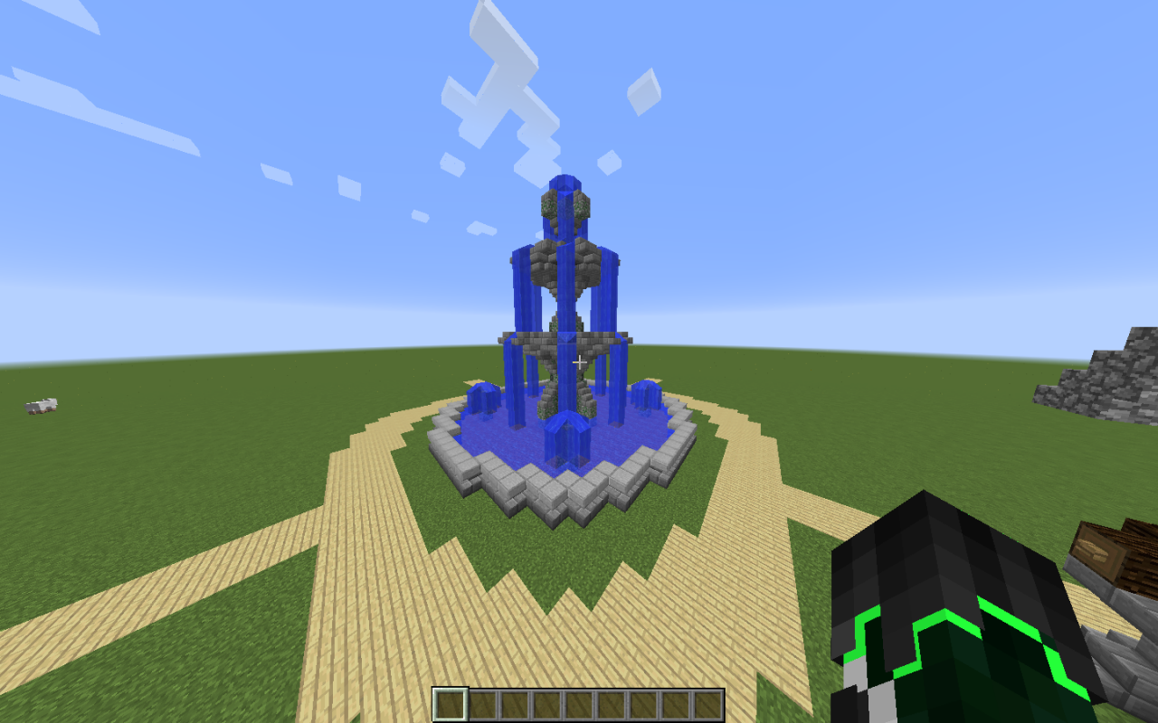 Medieval house and a big fountain Minecraft Map