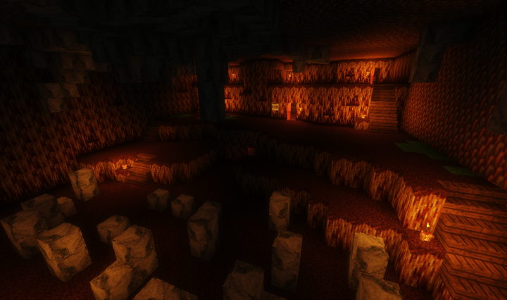 The Dawrves village in Gaias navel - some obvious patterns to fix