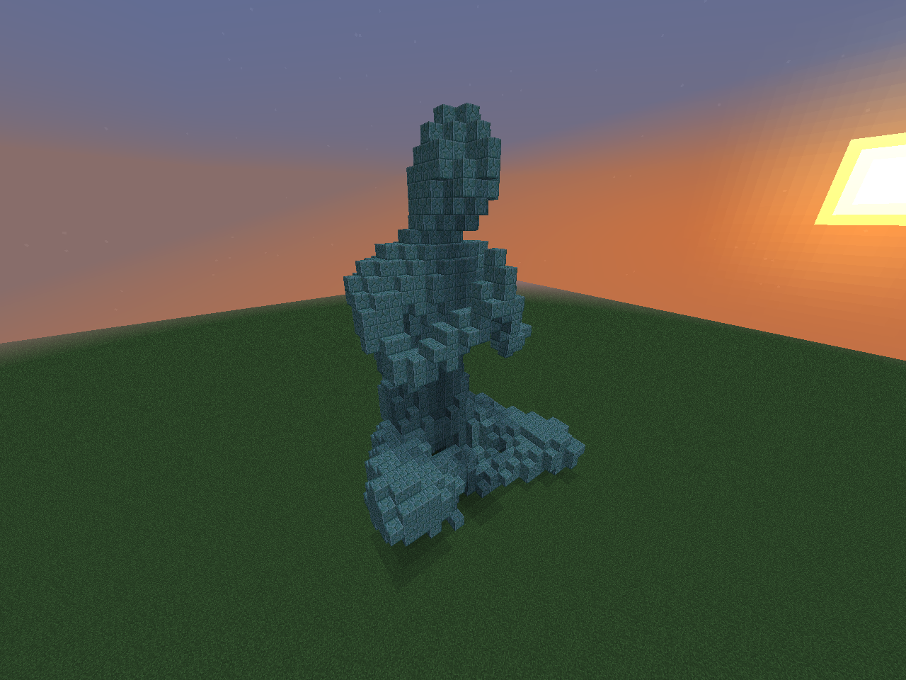 Meditating Water Statue Minecraft Map