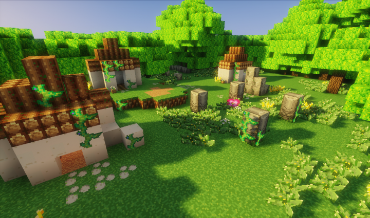 The abandoned sprite village, samples of plants and flowers