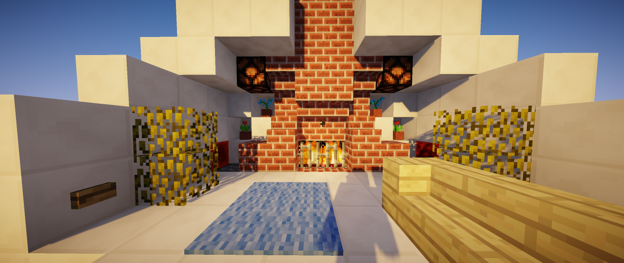 [Redstone] Hidden Fireplace Entrance By Sawney Minecraft Map
