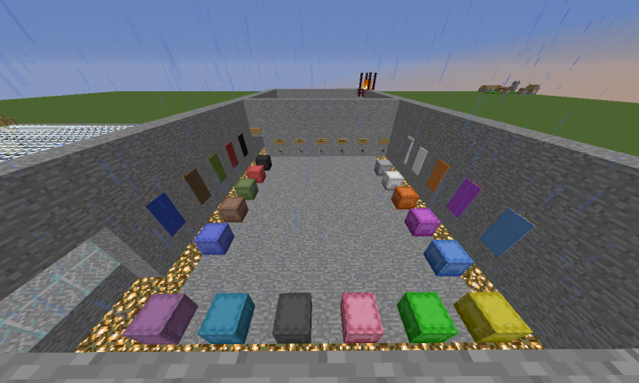 FIREWORKS the ones with the levers to activate BANNERS SHULKER BOXES