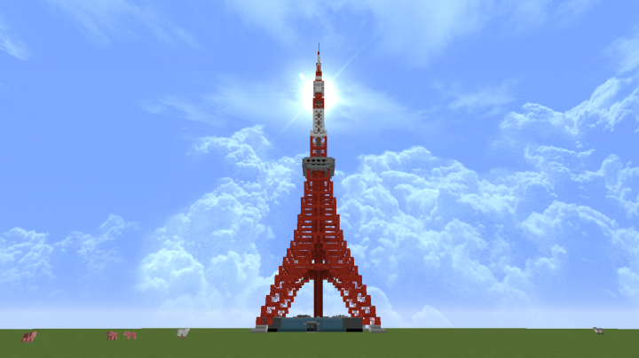 tokyo tower 1 2 5 minecraft project
