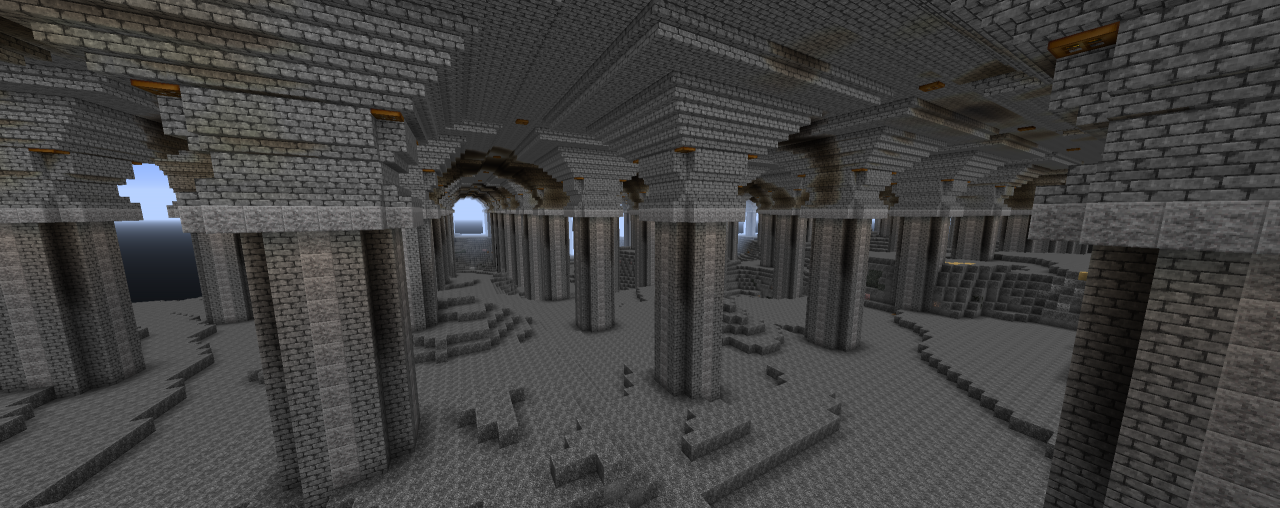 Stone platform with pillars Minecraft Map
